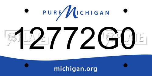 12772G0 Michigan License Plate