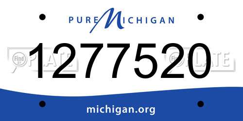 1277520 Michigan License Plate