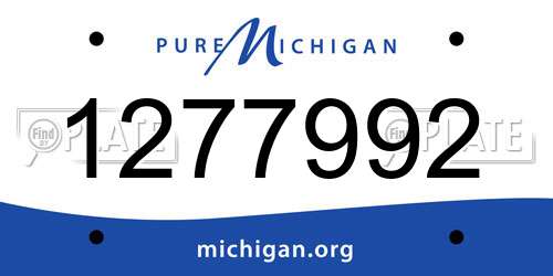 1277992 Michigan License Plate