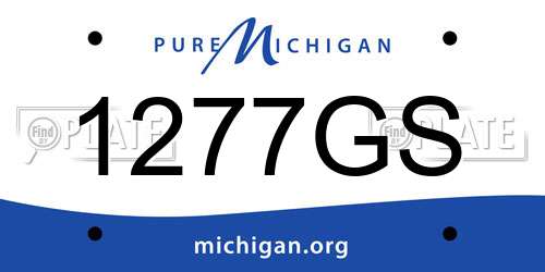 1277GS Michigan License Plate