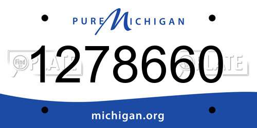 1278660 Michigan License Plate