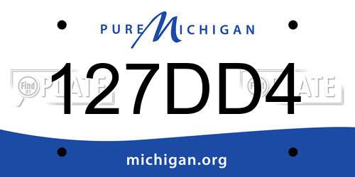 127DD4 Michigan License Plate