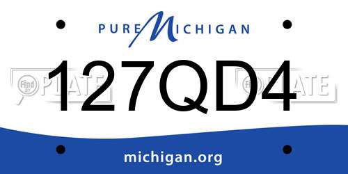 127QD4 Michigan License Plate