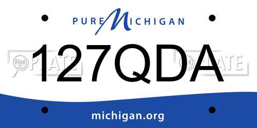 127QDA Michigan License Plate