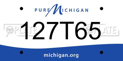 127T65 Michigan License Plate