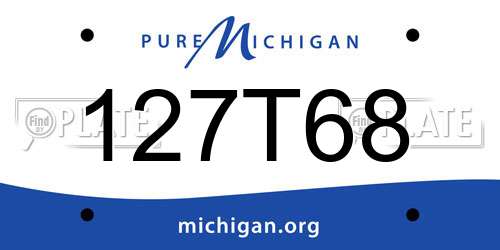 127T68 Michigan License Plate