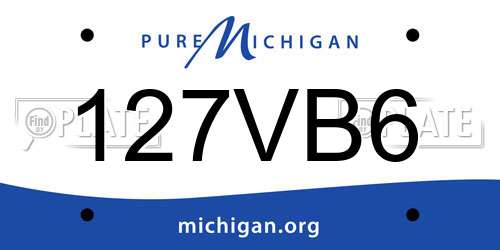 127VB6 Michigan License Plate