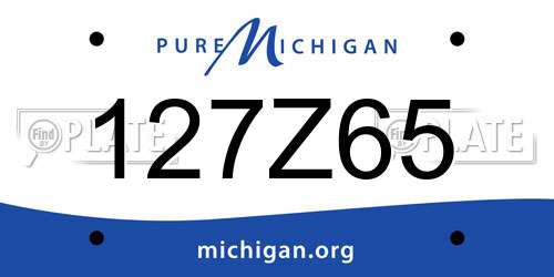 127Z65 Michigan License Plate