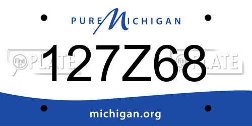 127Z68 Michigan License Plate
