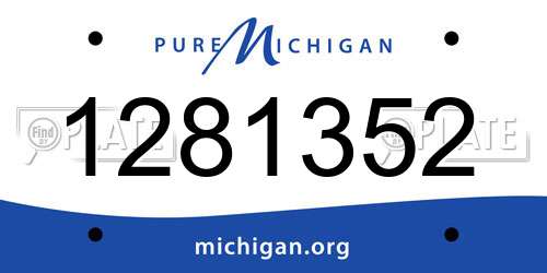 1281352 Michigan License Plate