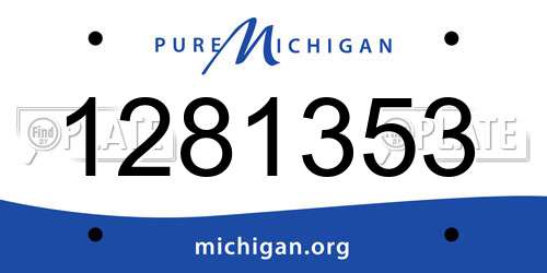 1281353 Michigan License Plate