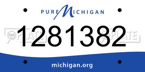 1281382 Michigan License Plate