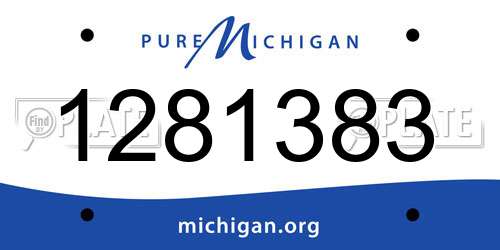 1281383 Michigan License Plate
