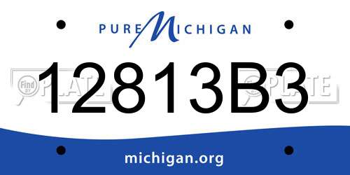 12813B3 Michigan License Plate