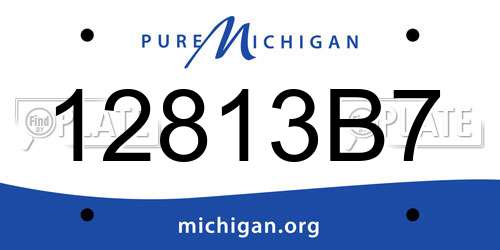 12813B7 Michigan License Plate