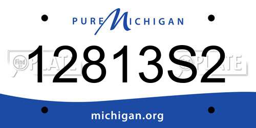 12813S2 Michigan License Plate