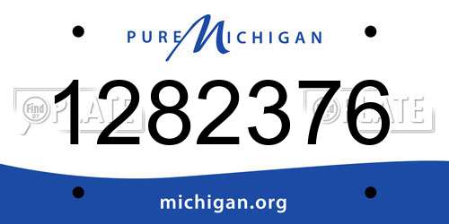 1282376 Michigan License Plate