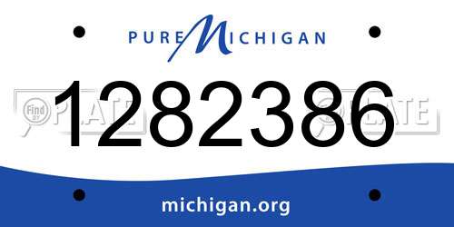 1282386 Michigan License Plate