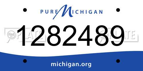 1282489 Michigan License Plate