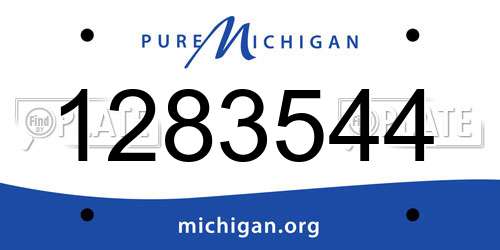 1283544 Michigan License Plate