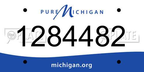 1284482 Michigan License Plate