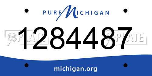 1284487 Michigan License Plate
