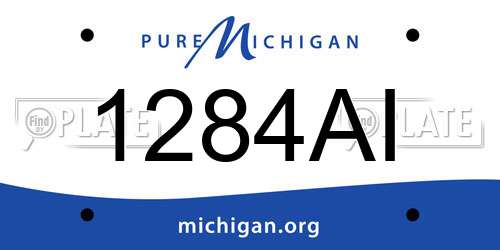 1284AI Michigan License Plate