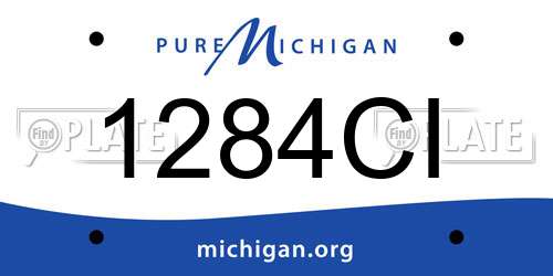 1284CI Michigan License Plate