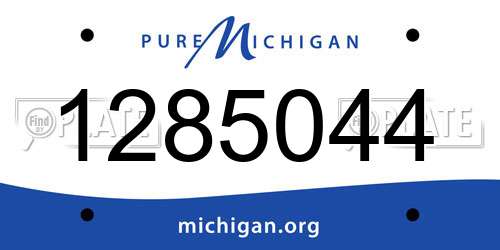 1285044 Michigan License Plate