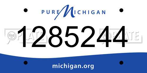 1285244 Michigan License Plate