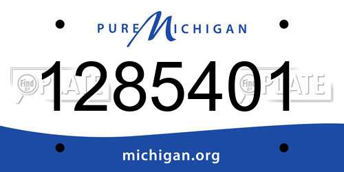 1285401 Michigan License Plate