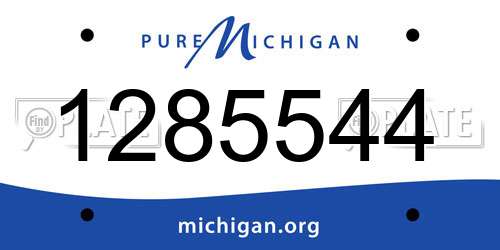 1285544 Michigan License Plate