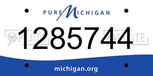1285744 Michigan License Plate
