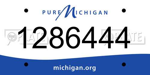 1286444 Michigan License Plate