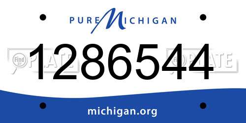 1286544 Michigan License Plate