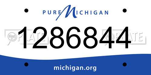1286844 Michigan License Plate