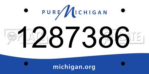 1287386 Michigan License Plate
