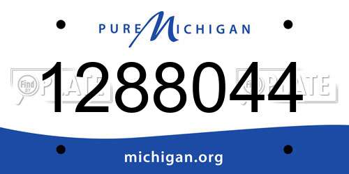 1288044 Michigan License Plate