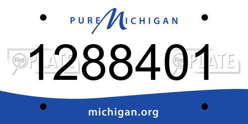 1288401 Michigan License Plate