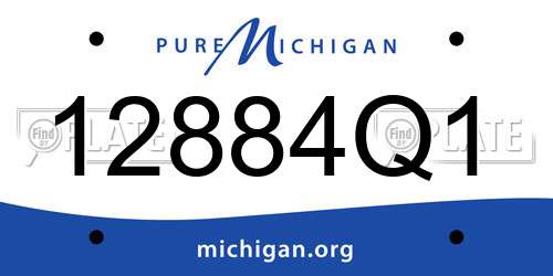 12884Q1 Michigan License Plate