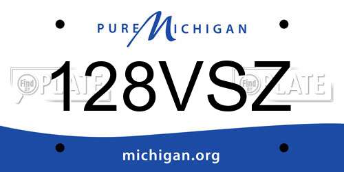 128VSZ Michigan License Plate