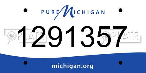 1291357 Michigan License Plate