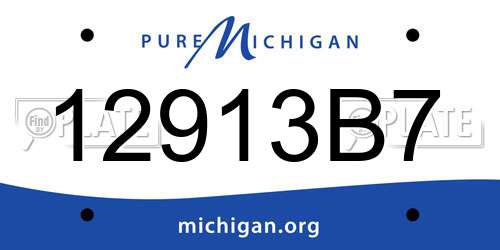 12913B7 Michigan License Plate