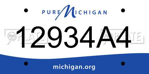12934A4 Michigan License Plate