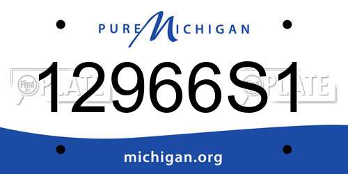 12966S1 Michigan License Plate