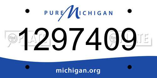 1297409 Michigan License Plate