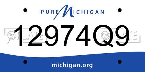 12974Q9 Michigan License Plate
