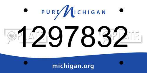 1297832 Michigan License Plate