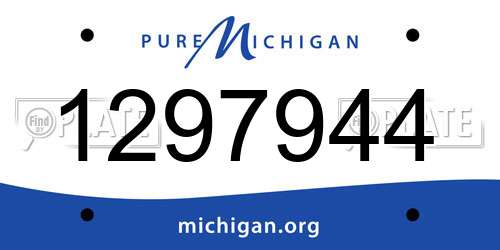 1297944 Michigan License Plate
