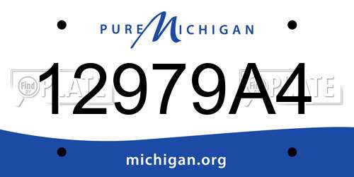 12979A4 Michigan License Plate